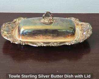Towle Sterling Silver Butter Dish with Lid