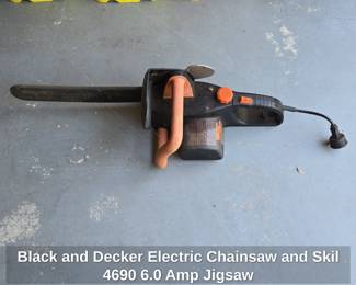 Black and Decker Electric Chainsaw and Skil . Amp Jigsaw
