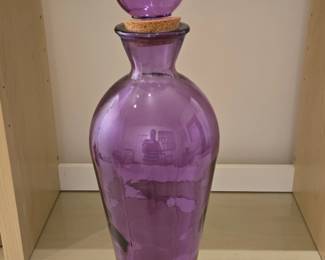 Vidrios San Miguel Amethyst Glass Decanter with Stopper
