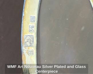 WMF Art Nouveau Silver Plated and Glass Centerpiece third image