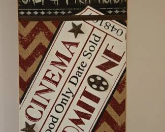 Vintage Cinema Ticket Metal Sign