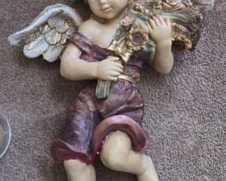 Fontanini Simonetti Cherub with Flowers Figurine