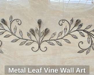Metal Leaf Vine Wall Art