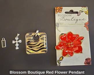 Blossom Boutique Red Flower Pendant