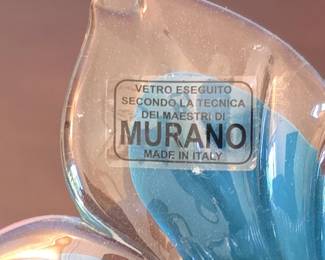 Murano Art Glass Trumpet Vase with Twisted Base second image
