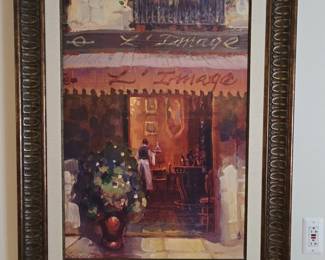 LImage Cafe Scene Painting by Leonard Wren