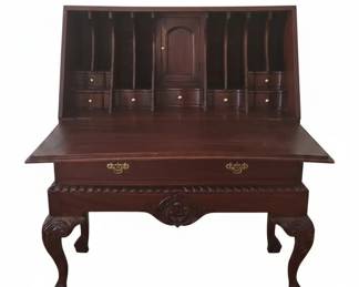 Vintage Chippendale Style Mahogany Secretary Desk second image