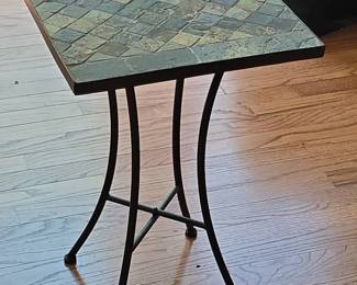 Ashley Furniture Antigo Slate and Metal Side Tables Pair