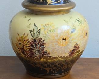 Andrea By Sadek HandPainted Floral Ginger Jar with Lid