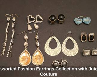 Assorted Fashion Earrings Collection with Juicy Couture