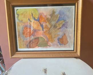 Watercolor Painting of Autumn Leaves
