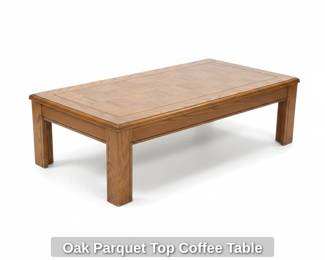 Oak Parquet Top Coffee Table