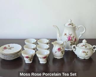 Moss Rose Porcelain Tea Set