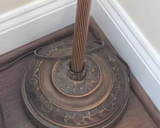 Vintage Tulip Style Torchiere Floor Lamp with Frosted Glass Shade third image