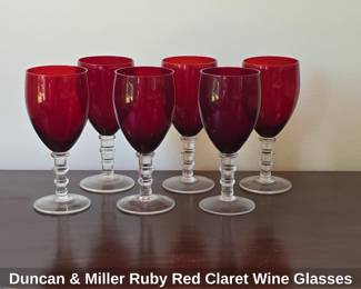 Duncan Miller Ruby Red Claret Wine Glasses