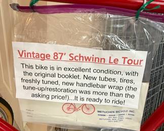 Vintage Schwinn Le Tour Bicycle second image