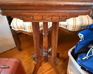 Eastlake Victorian Walnut Parlor Table second image