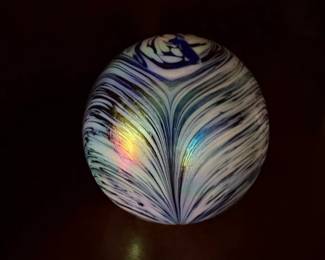 Assorted Glass Paperweights Floral, Abstract, and Faceted fourth image