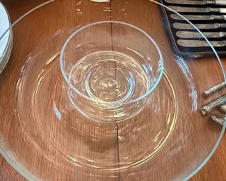 Princess House Heritage Chip and Dip Platter with Center Bowl second image
