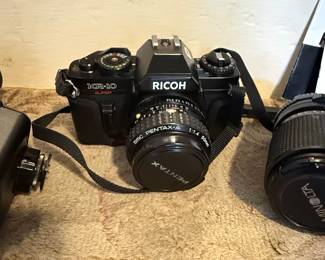 Ricoh KR Super mm Film Camera with PentaxA mm f or . Lens and Ricoh Speedlite Flash second image