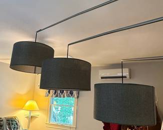 Modern Arc Floor Lamp with Three Shades Adesso Manhattan third image