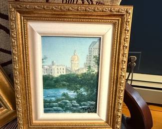 Thomas H. Moyer Original Oil Painting of a State Capitol Building