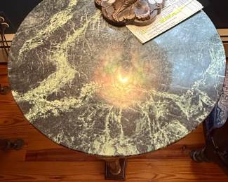 Bombay Company French Empire Style Green Marble Top Side Table second image