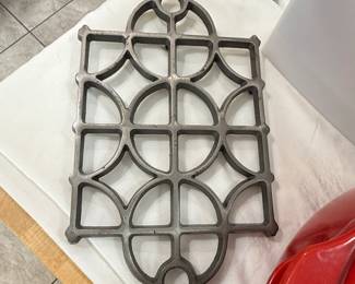Vintage Cast Iron Geometric Trivet