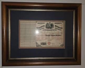 Framed IRS Liquor License for Bordentown Bar from 1904