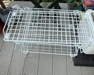 White Wire Cooling Rack Set with Foldable Legs