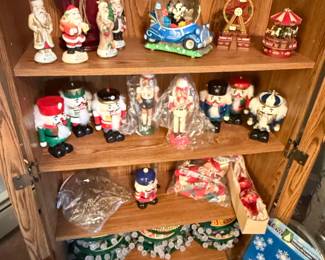 Collection of Collectible Christmas Figurines including Mark Roberts, Byers Choice, and Department third image
