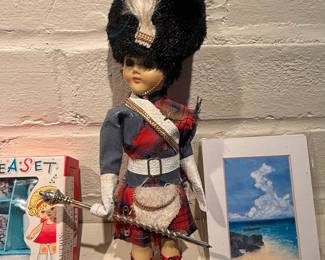 Vintage Scottish Piper Doll with Ceremonial Staff