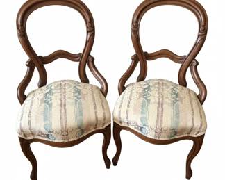 Victorian Balloon Back Hardwood Side Chairs third image