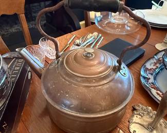 Antique Copper Tea Kettle