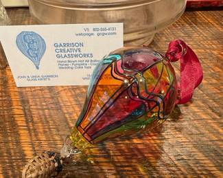 Garrison Creative Glassworks Hand Blown Hot Air Balloon Ornament second image