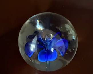 Assorted Glass Paperweights Floral, Abstract, and Faceted second image