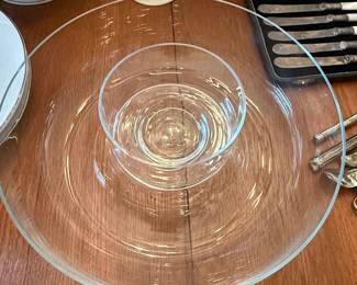 Princess House Heritage Chip and Dip Platter with Center Bowl