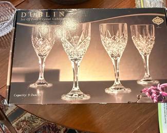 Godinger Dublin Shannon Crystal Set of Four Oz Goblets