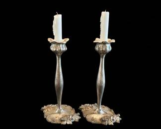Silver Plated Candlesticks fourth image