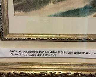 Framed Watercolor Landscape by Thomas Siefke, third image