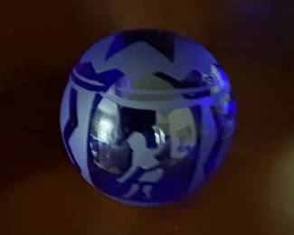 Glass Paperweight Collection Floral, Swirl, Overlay, Millefiori fourth image