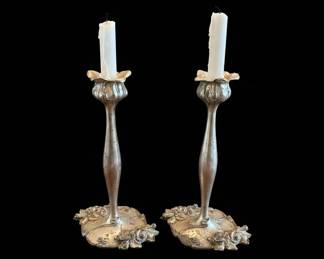 Silver Plated Candlesticks fifth image