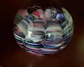 Glass Paperweight Collection Floral, Swirl, Overlay, Millefiori fifth image