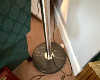 Modern Arc Floor Lamp with Three Shades Adesso Manhattan second image
