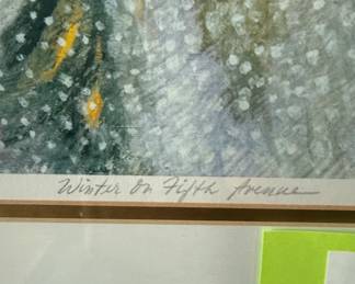 Patrick Antonelle Winter on Fifth Avenue Limited Edition Print third image