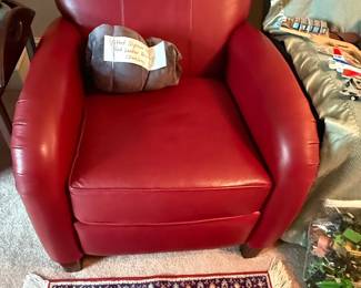 Red Leather Recliner second image