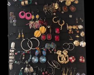 Massive Vintage Earring Estate Lot Every Shape, Color Style