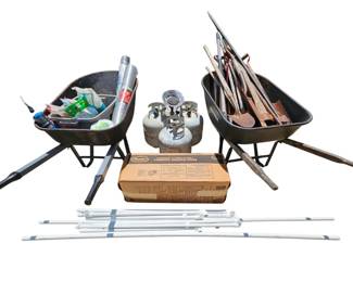 Ultimate Garden Landscaping Estate Lot Wheelbarrows, Long Tools, Propane Tanks Shop Supplies