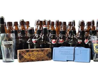 Homebrew Vintage Barware Collectors Lot 45 Bottles Tools