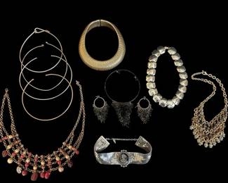 Vintage Choker Collar Lot Whiting Davis, Omega Collar, More